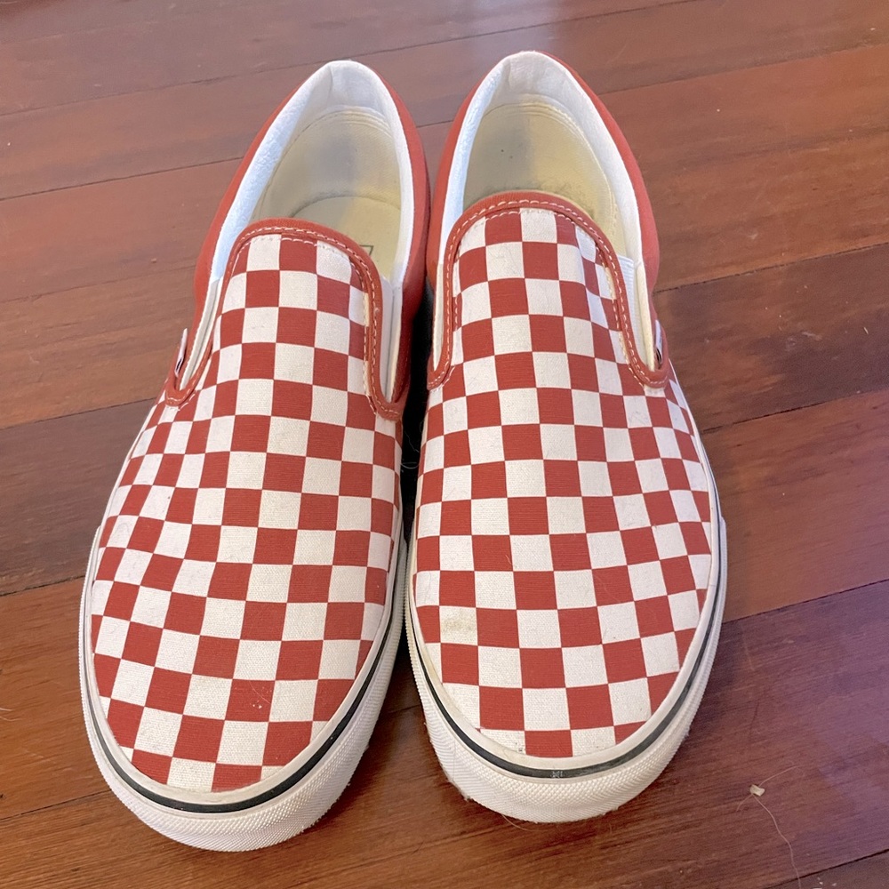 EUC Vans Check Classic Slip-ons